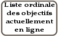 Liste ordinale des objectifs actullement ne ligne